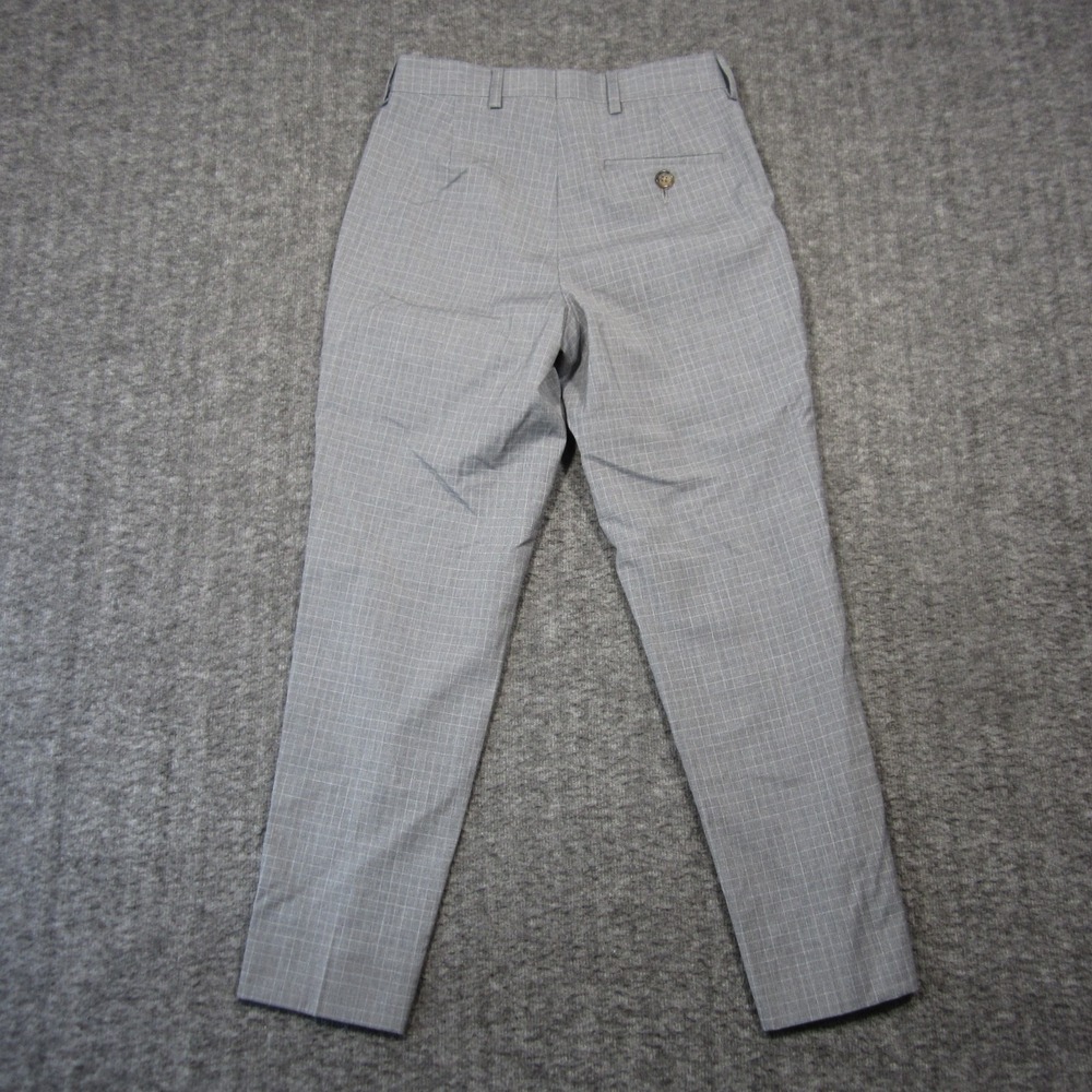 Lauren Ralph Lauren Dress Pants Size 8R Gray Windowpane Slim Ankle Career Preppy - Picture 3 of 8